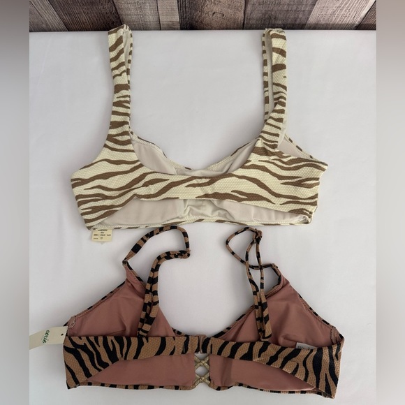 Aerie Animal Print Bikini Bathing Suit Top Set of 2 - Picture 5 of 7